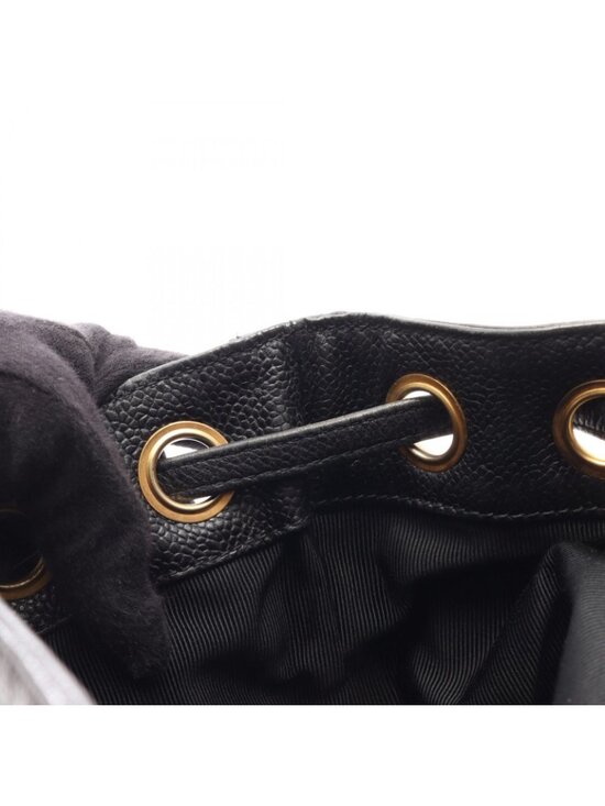 Chanel Backpack Triple CC Logo Black Caviar Leather Coco